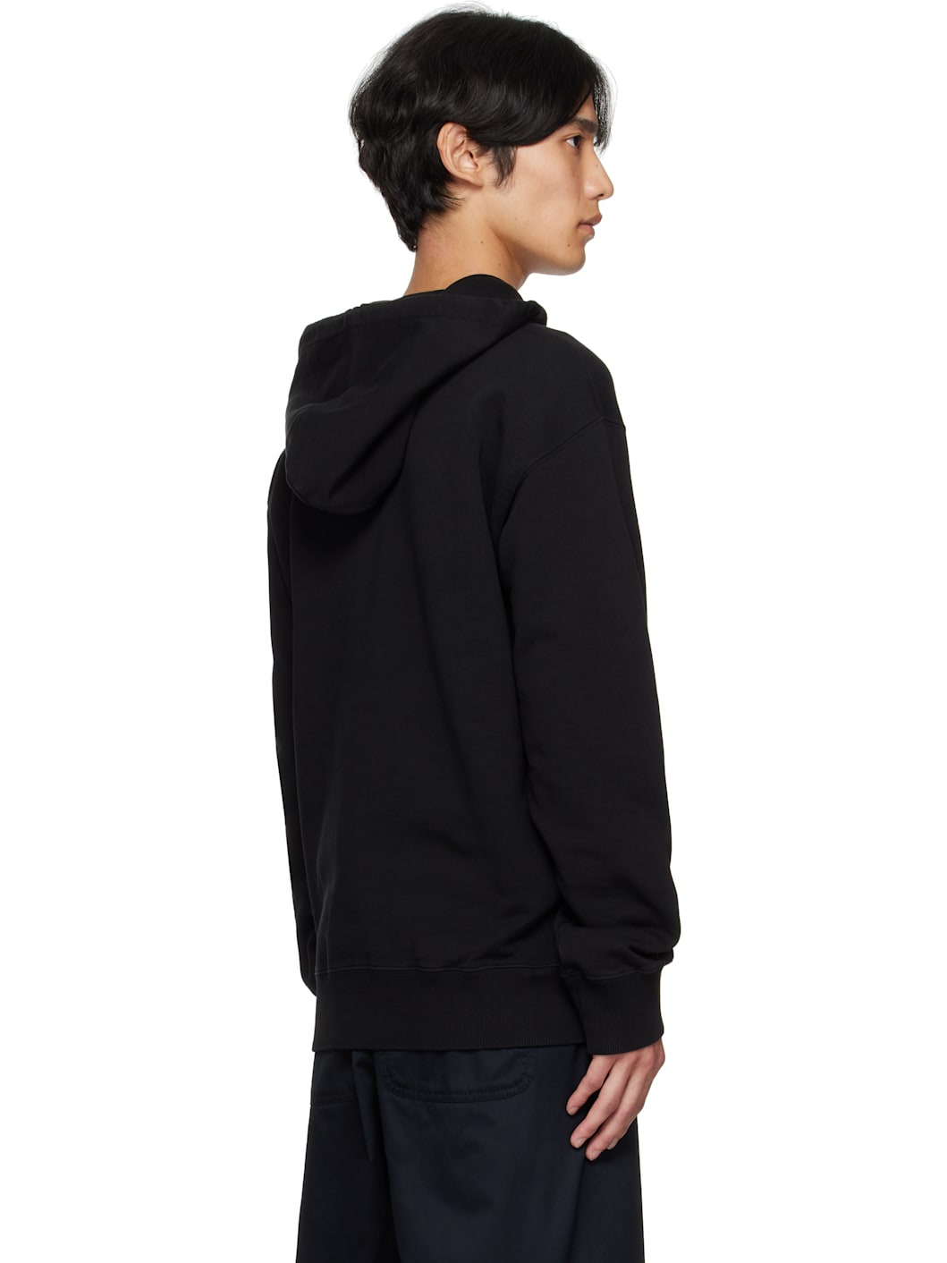 Black Cotton Numeric Hoodie - 3