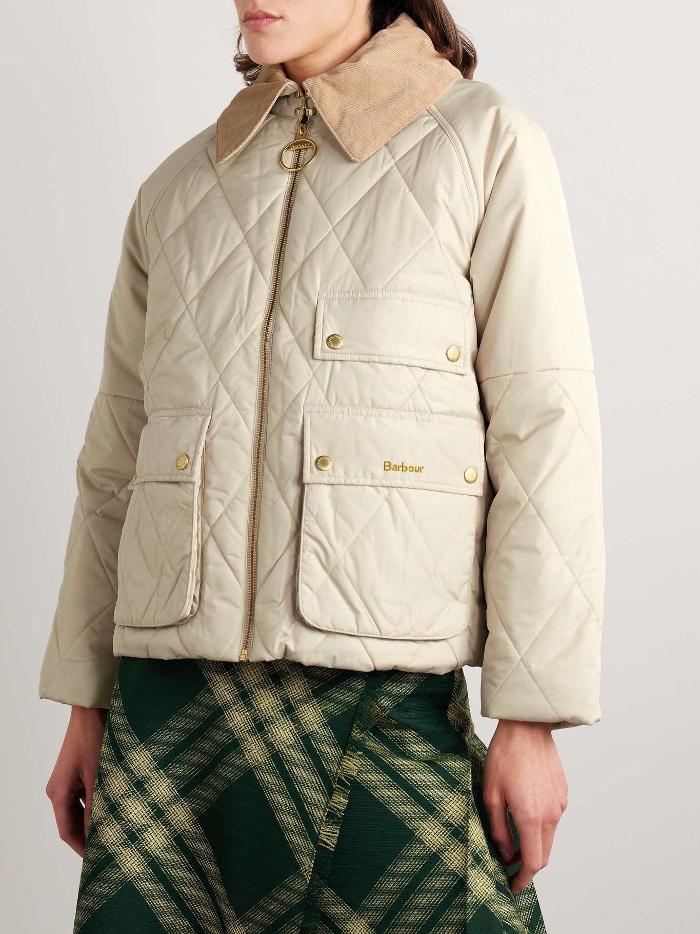 Milby cotton-corduroy trimmed quilted recycled-shell jacket - 3