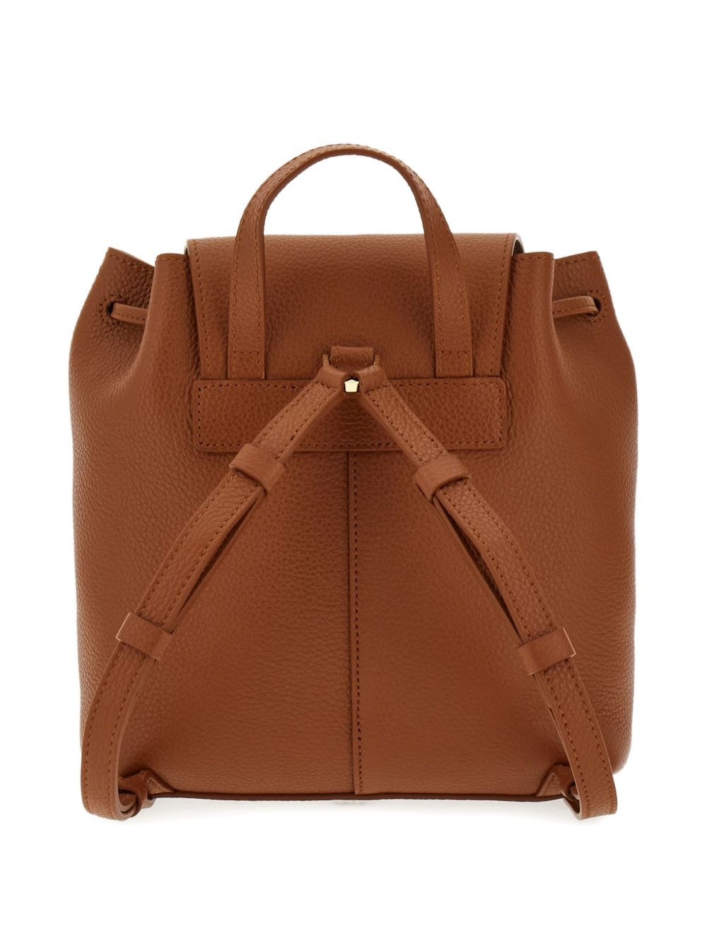 geometric-flap drawstring backpack - 2
