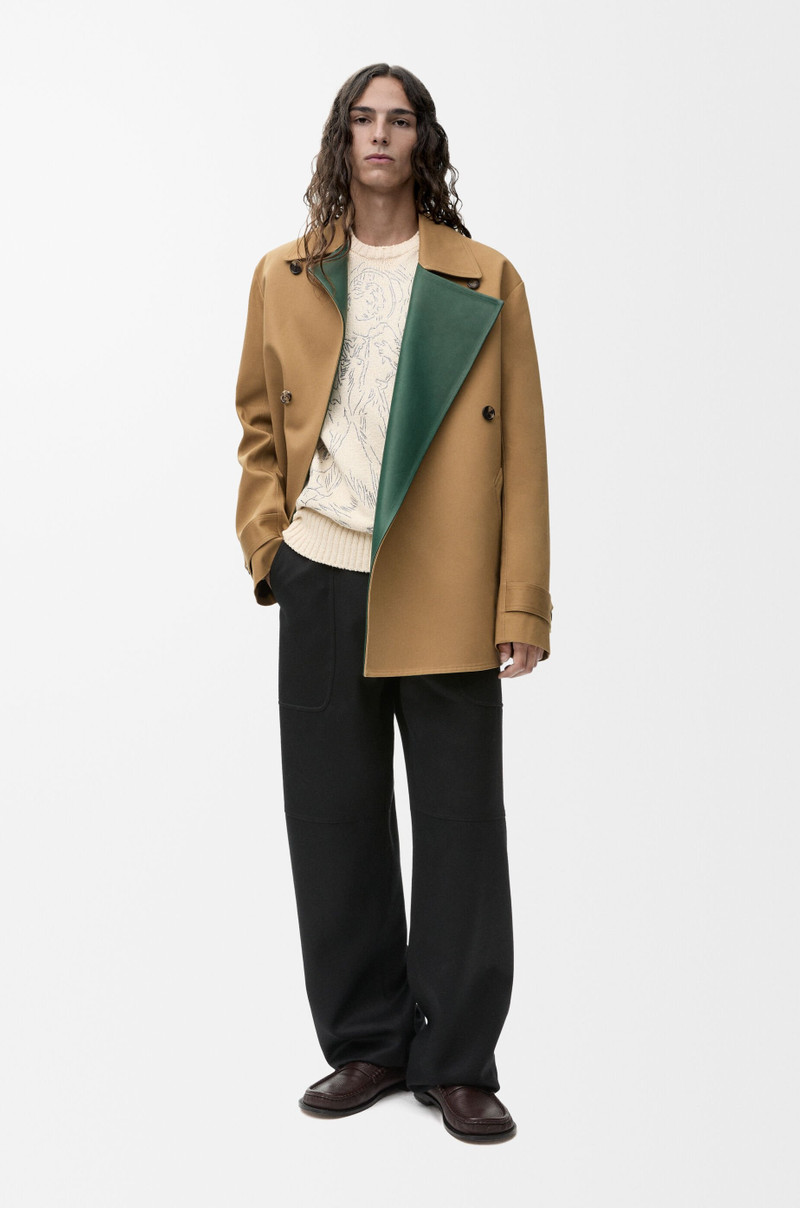Loewe Coat in cotton and nappa calfskin outlook
