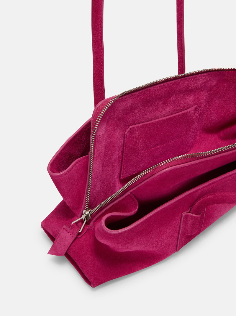 THE ATTICO "LA PASSEGGIATA SMALL" CYCLAMEN TOP HANDLE outlook