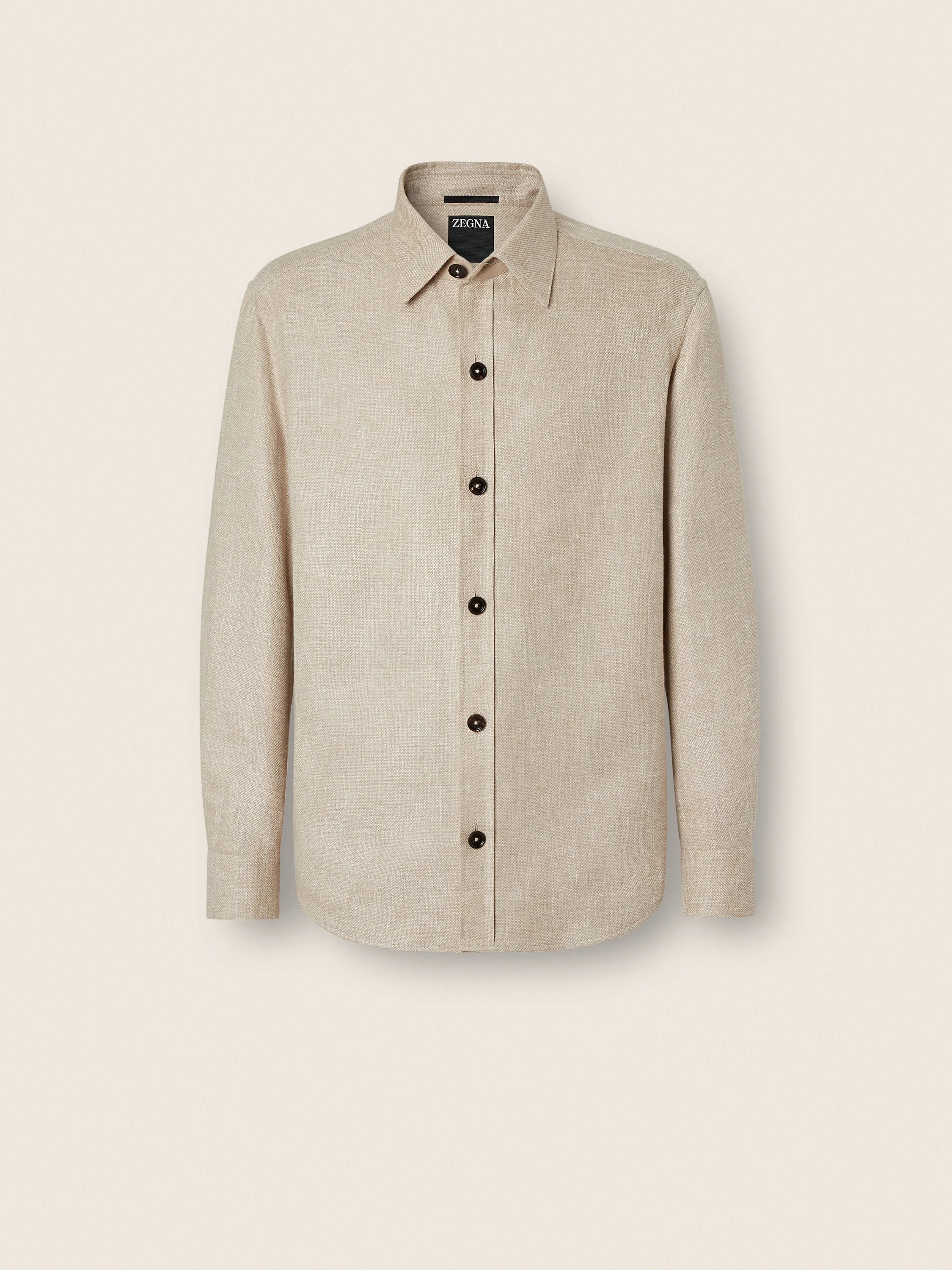 CASHMERE LINEN AND SILK OVERSHIRT - 1