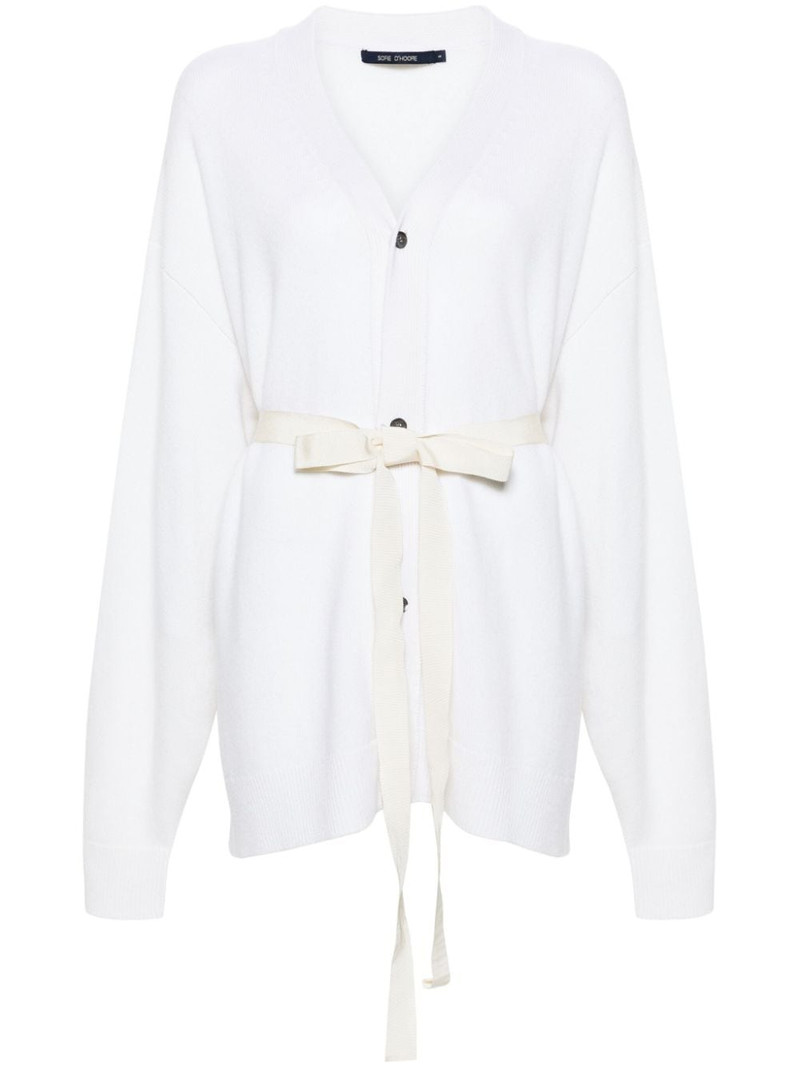 Mask belted cardi coat 1