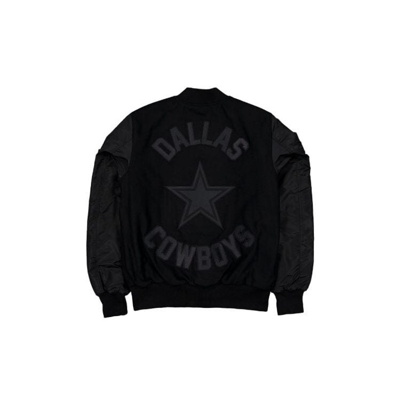 ALPHA INDUSTRIES DALLAS COWBOYS X ALPHA X NEW ERA WOOL VARSITY MA-1 BOMBER JACKET outlook