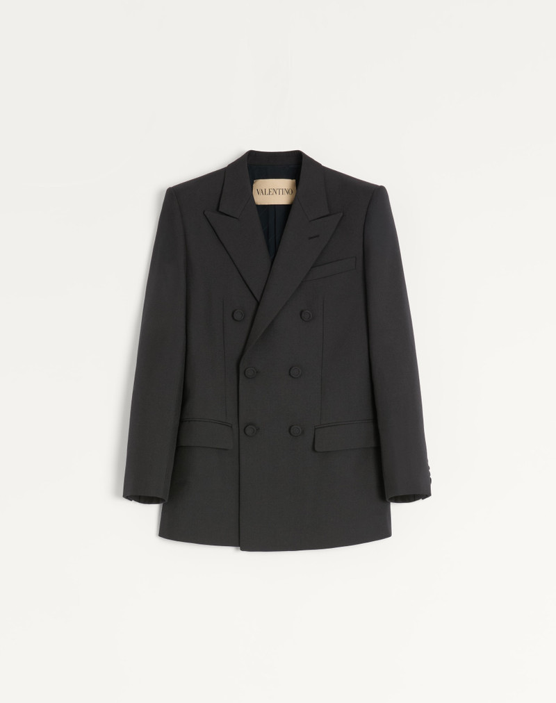 VALENTINO DOUBLE-BREASTED JACKET IN WOOL GABARDINE 1