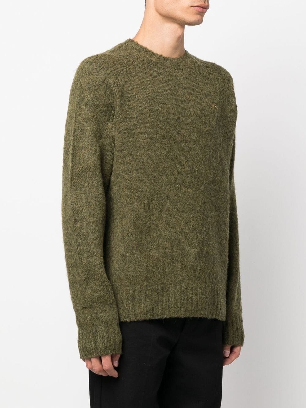 logo-embroidered wool jumper - 3