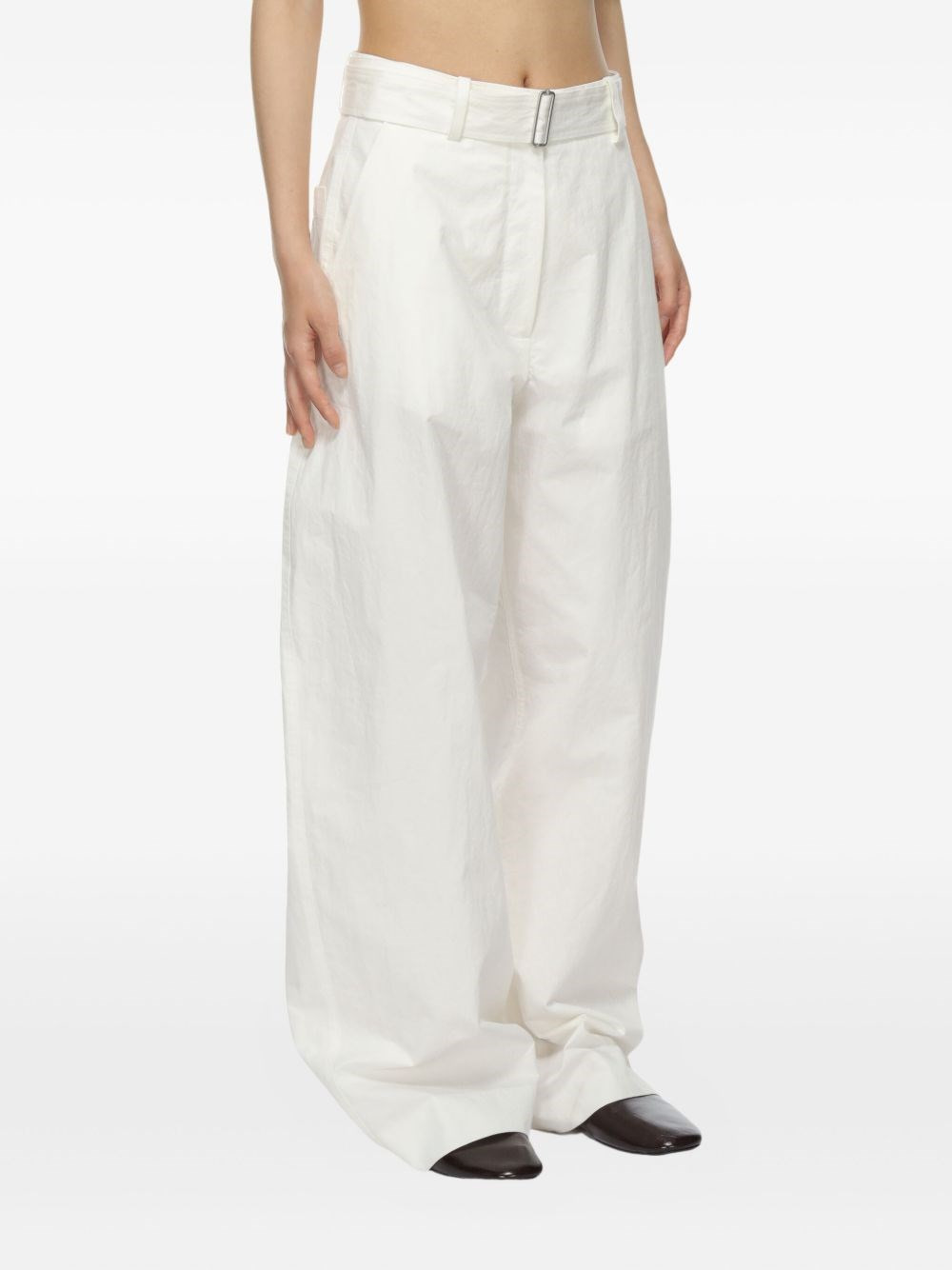 Round leg cotton trousers - 3