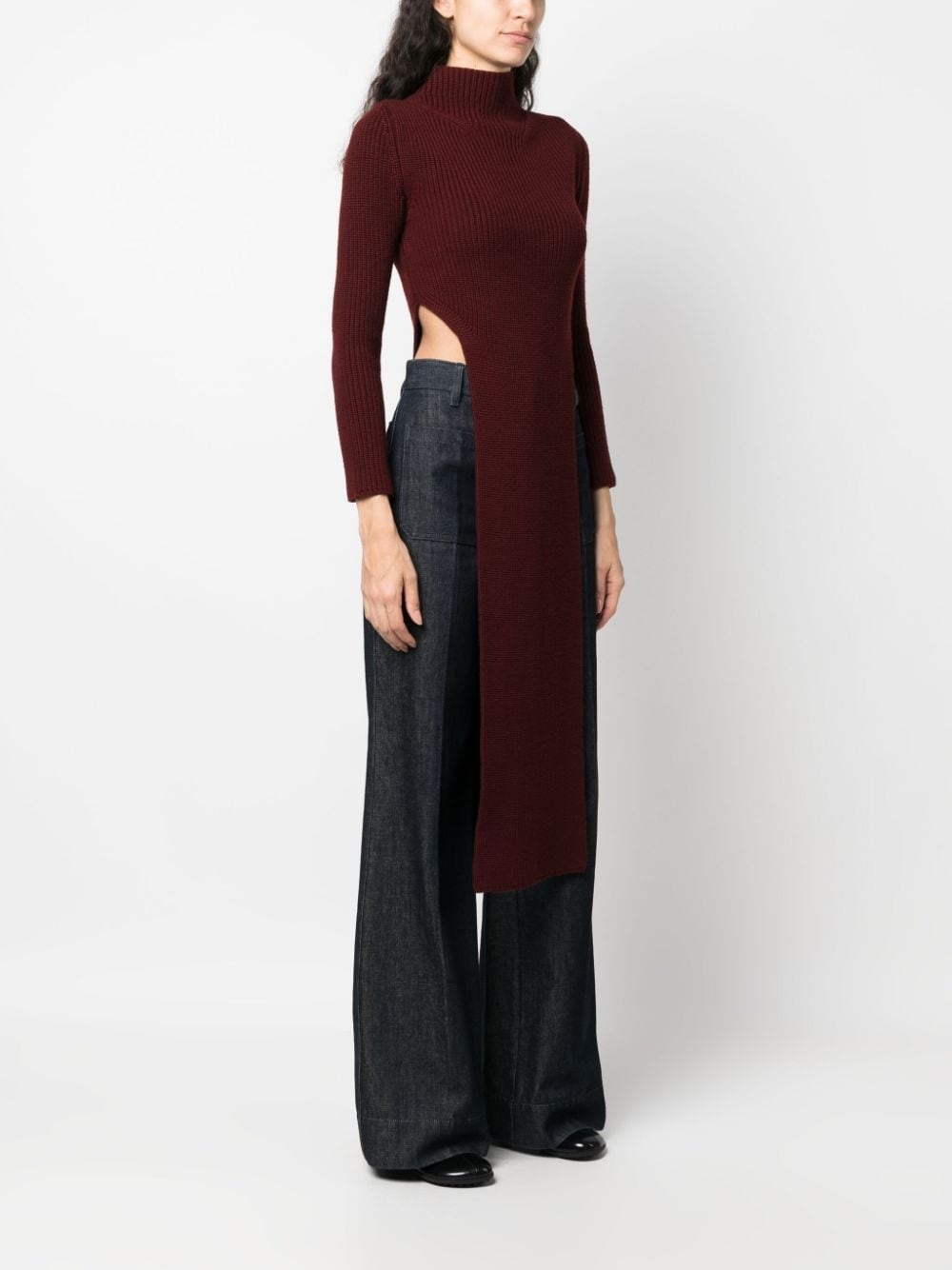 merino longline jumper - 3