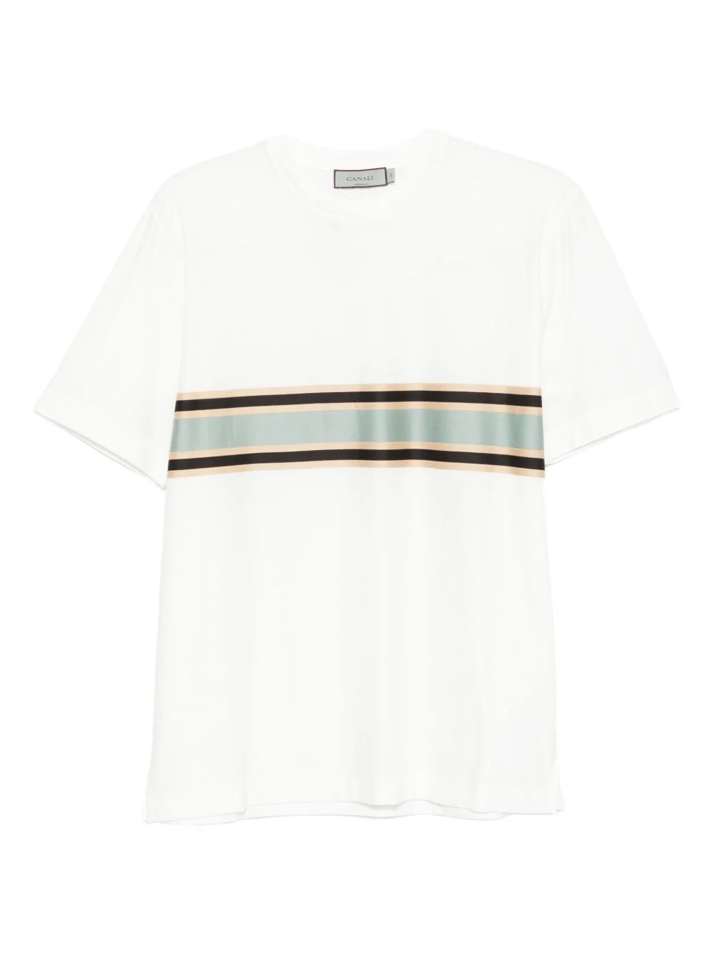 stripe-detail T-shirt - 1