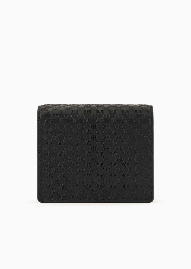 Leather mini bag with shoulder strap and all-over embossed pattern 3