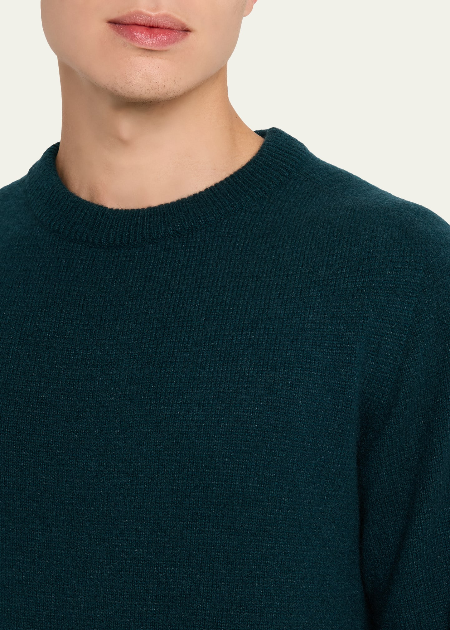 Men's Cashmere and Silk Knit Crewneck Sweater - 5