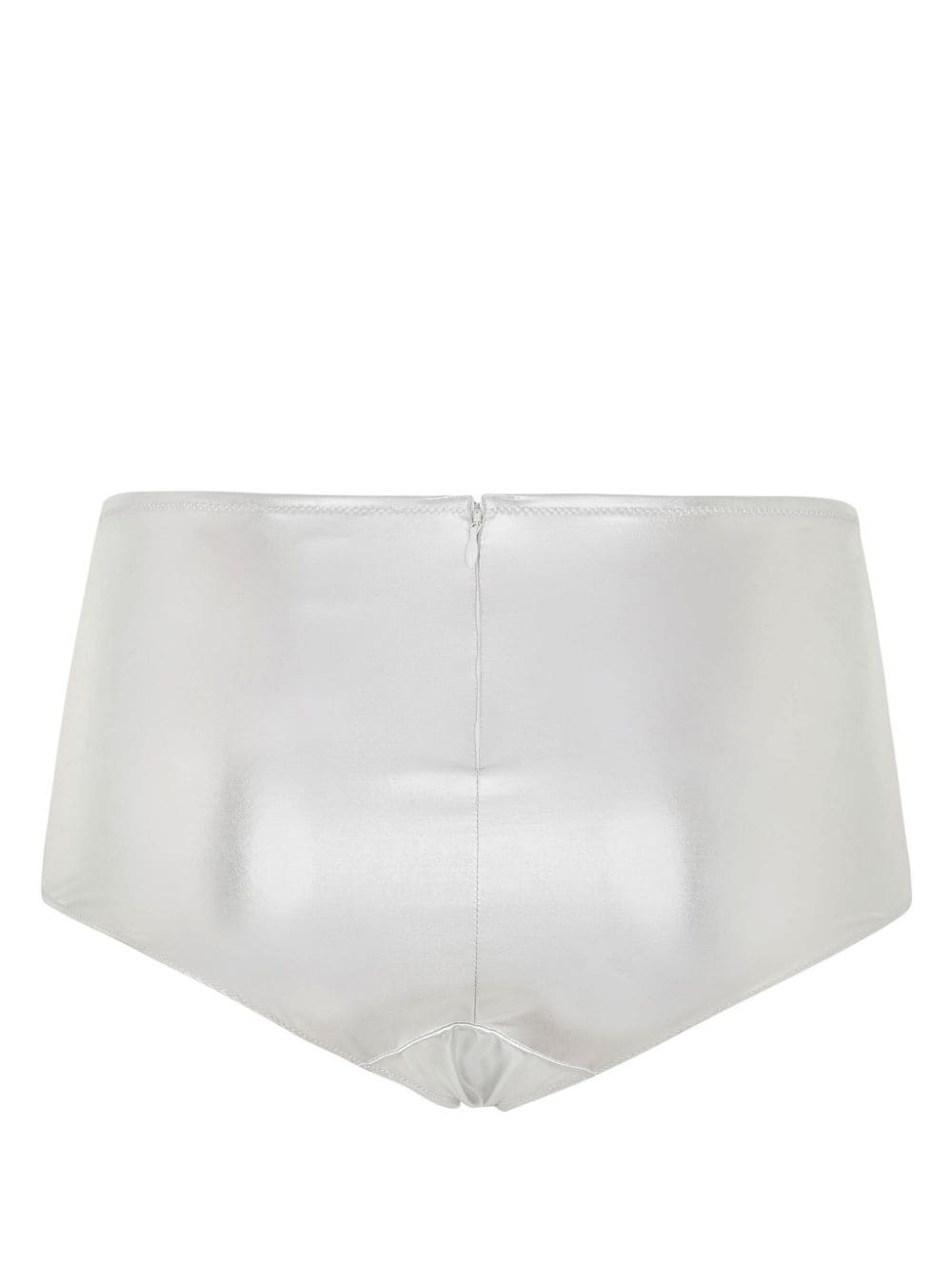 metallic laminated-jersey low-rise briefs - 2