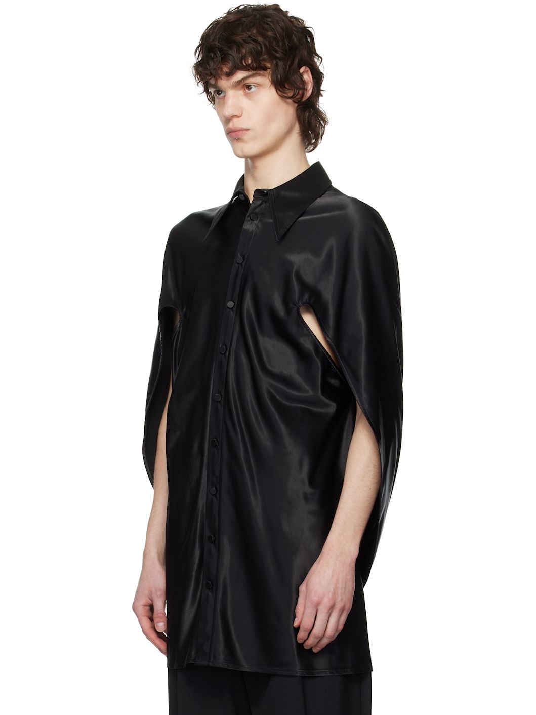 Black Open Arm Shirt - 4