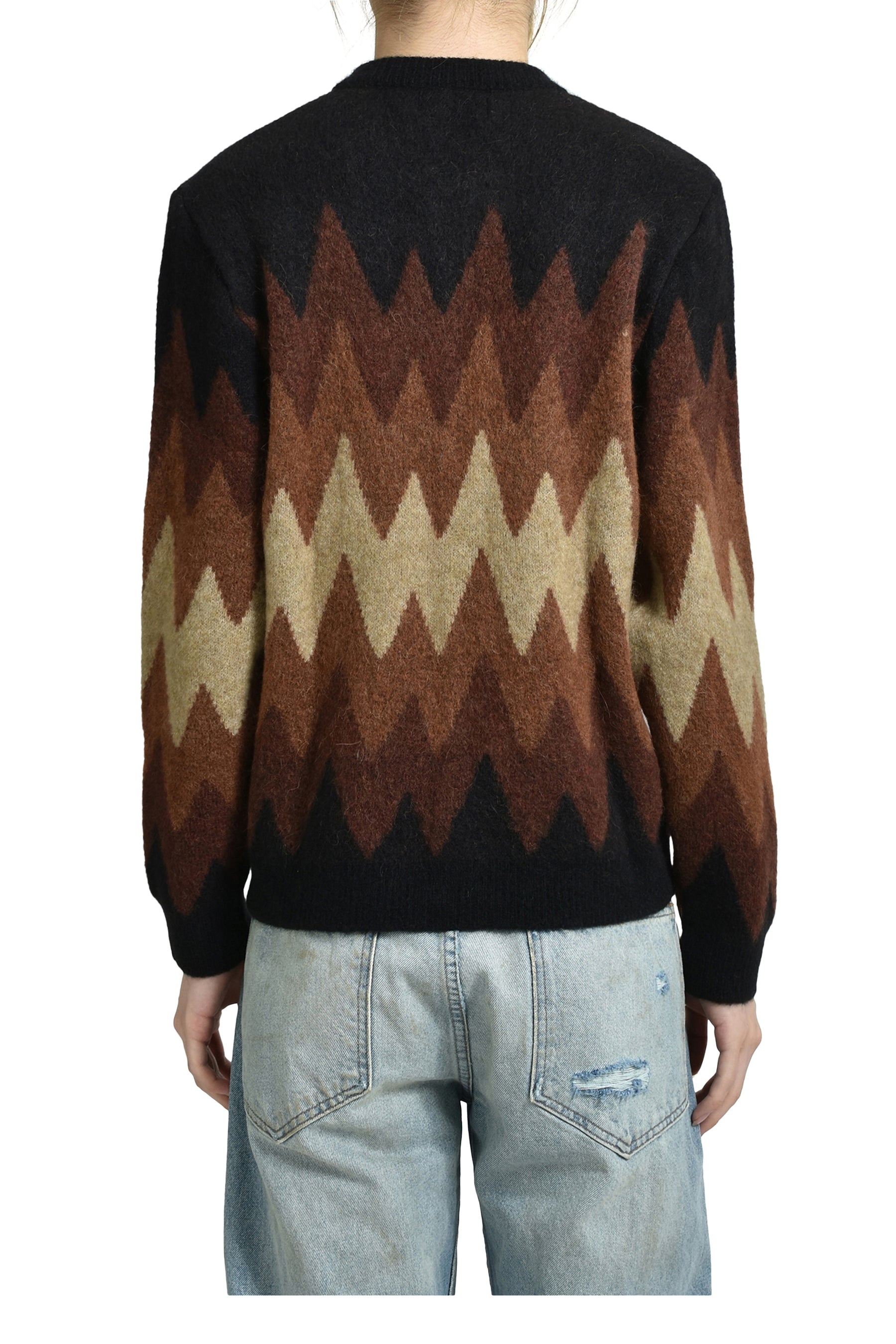 DEGRADE JACQUARD CARDIGAN / BRW BEI - 2