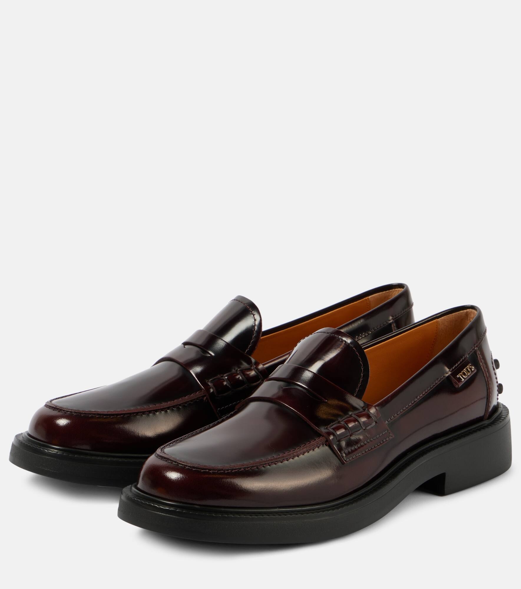 Leather penny loafers - 5