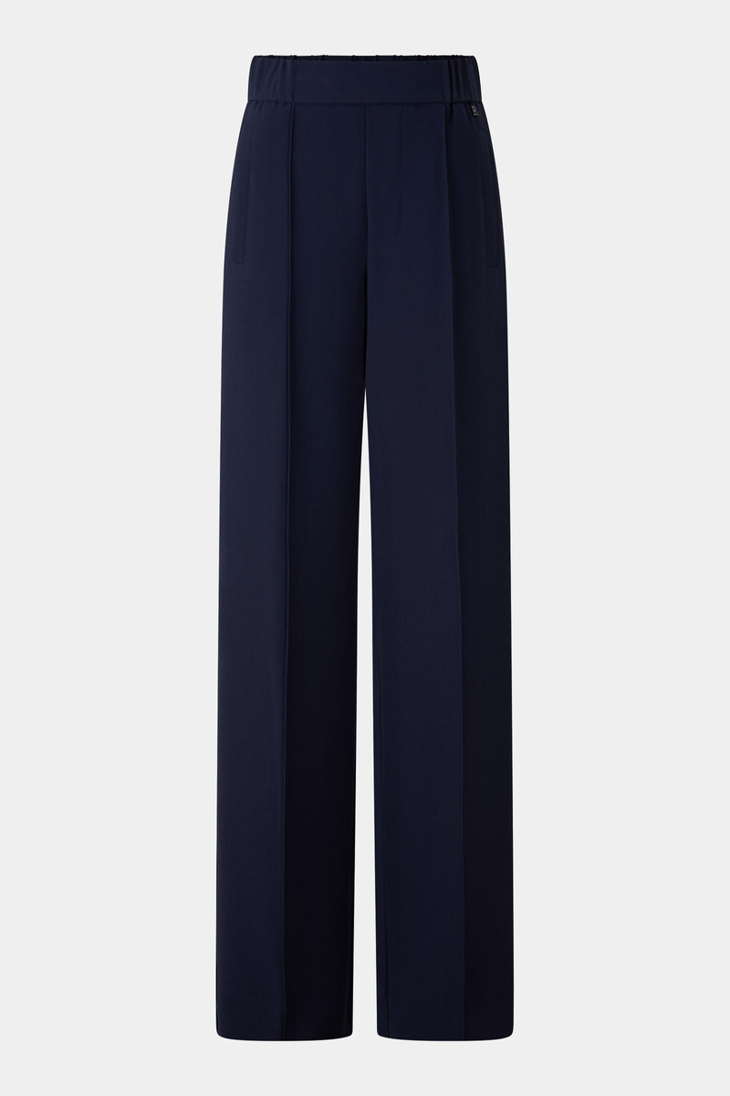 Suzy crepe marlene trousers in Navy blue 1