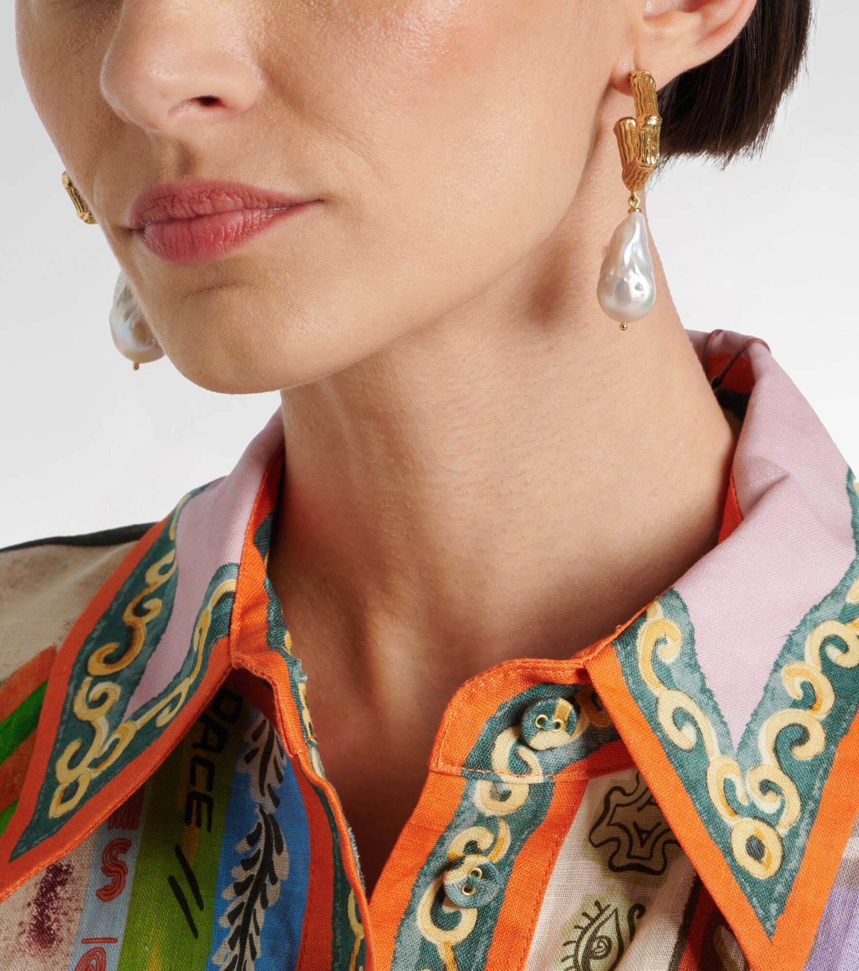 Team Spirit gold-plated earrings - 6