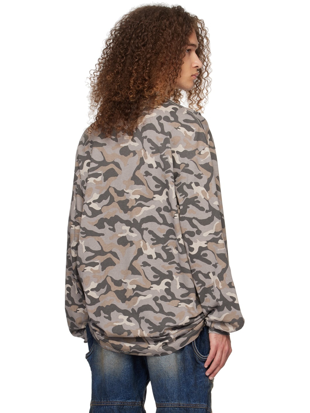 Gray Camo Long Sleeve T-Shirt - 3