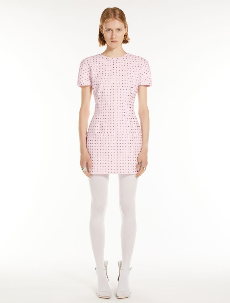 Crew-neck dress with rhinestones - KLEPSYDRA CAPSULE - 3