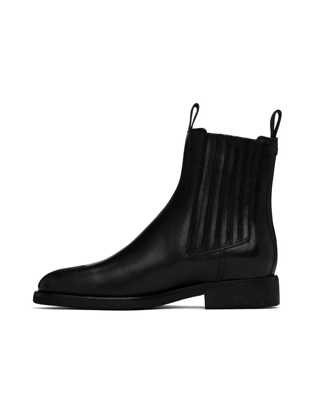 Black Leather Chelsea Boots - 3