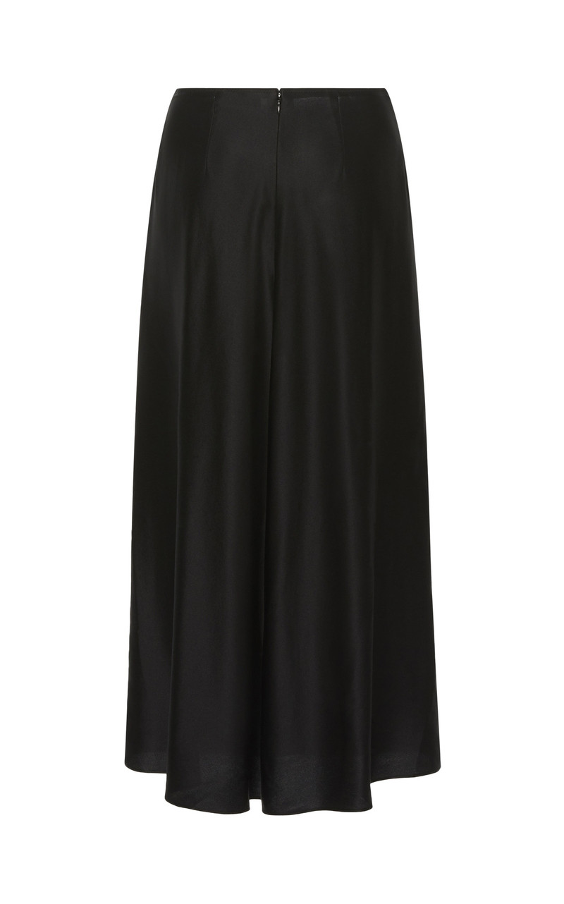 Silk-Satin Midi Skirt black 3