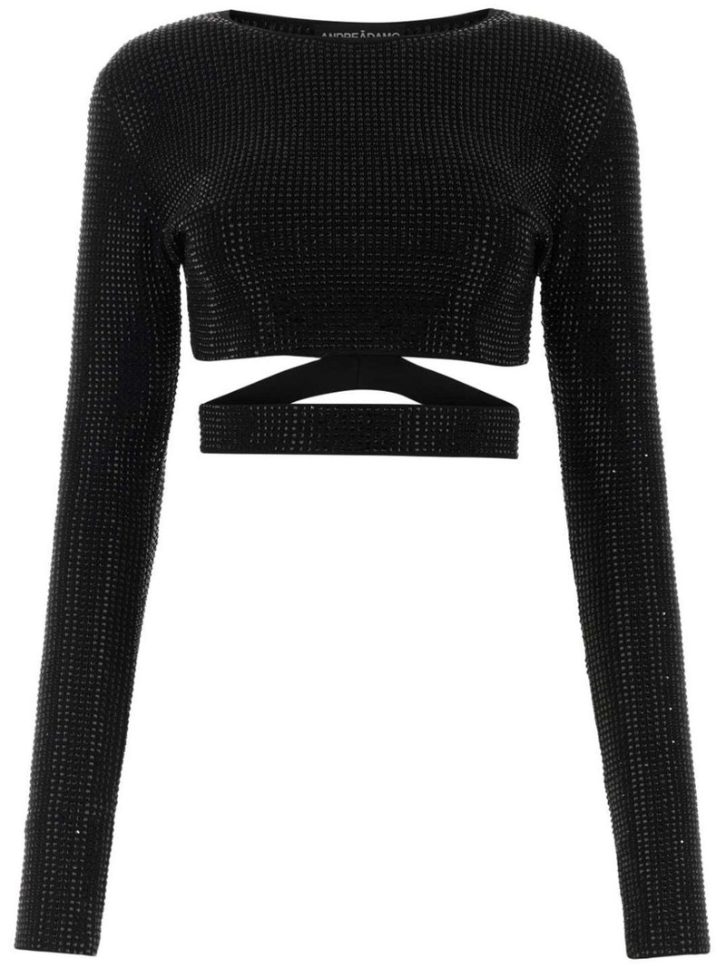 embellished cut-out crop top 1