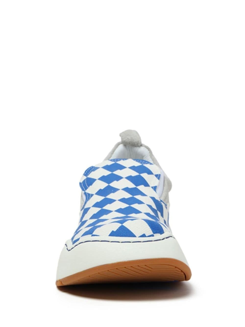 checkered slip-on sneakers - 5