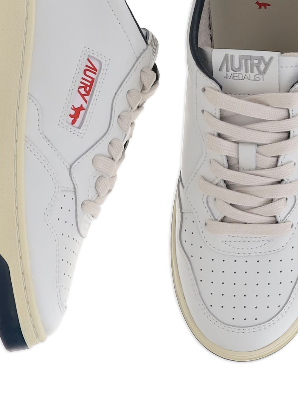 leather low-top sneakers - 5