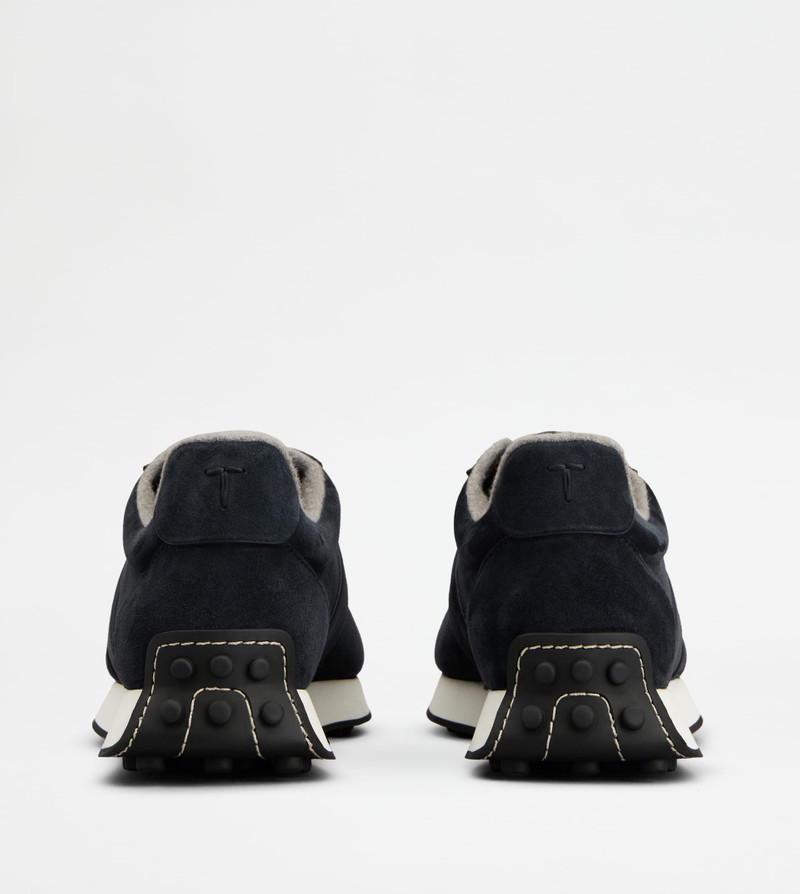 Tod's T VINTAGE SNEAKERS IN SUEDE - BLUE outlook