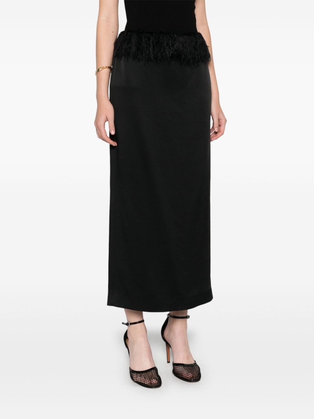 fringed maxi skirt - 3
