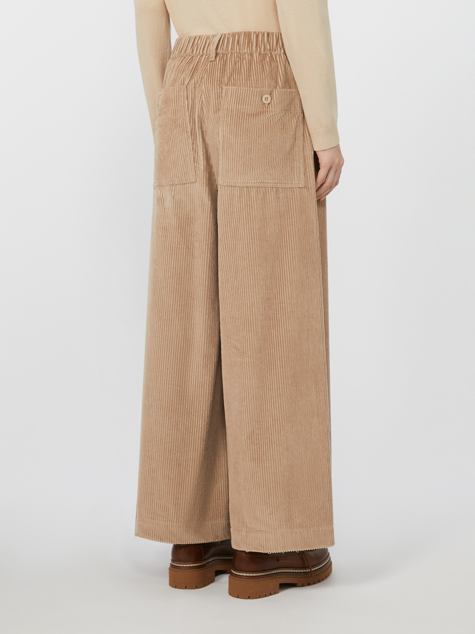 URSOLA Cropped cotton velvet trousers - 4