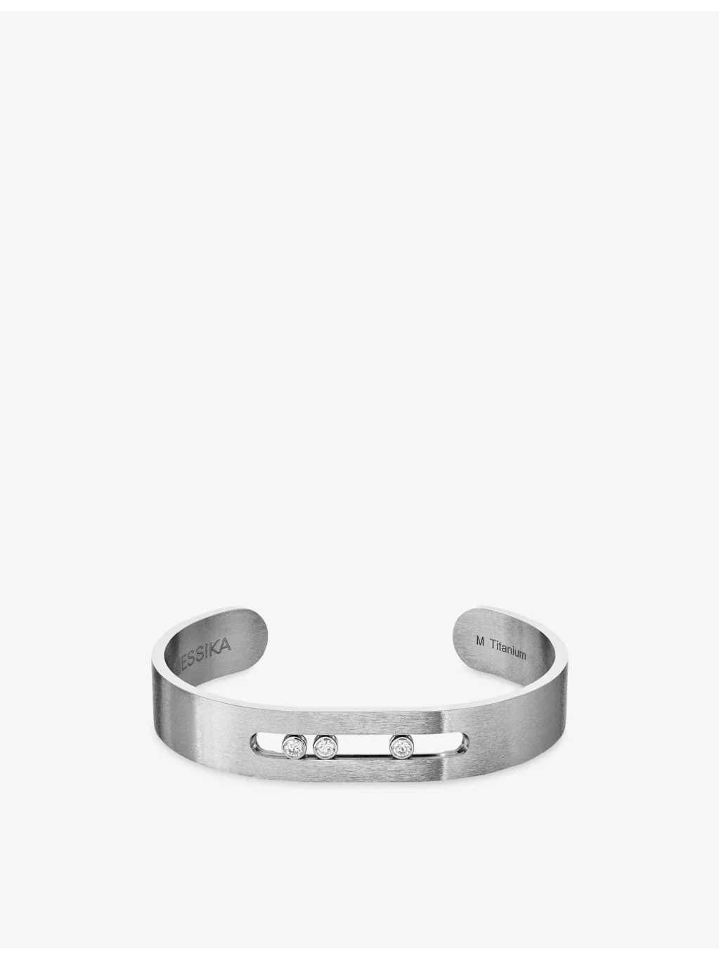 Move Titanium And 0.23ct Diamond Bangle Bracelet - 1