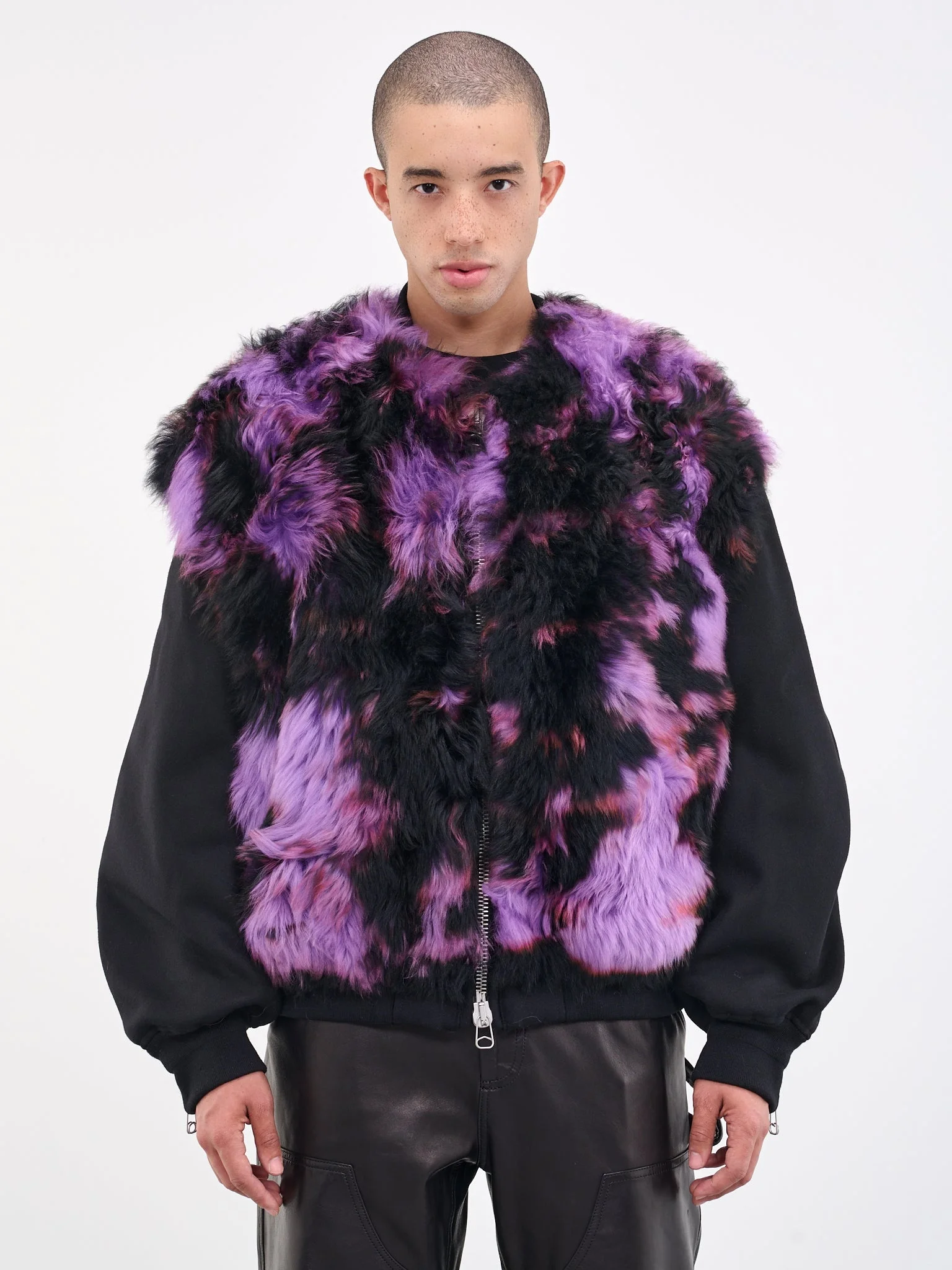 Tie-Dye Fur Jacket - 1