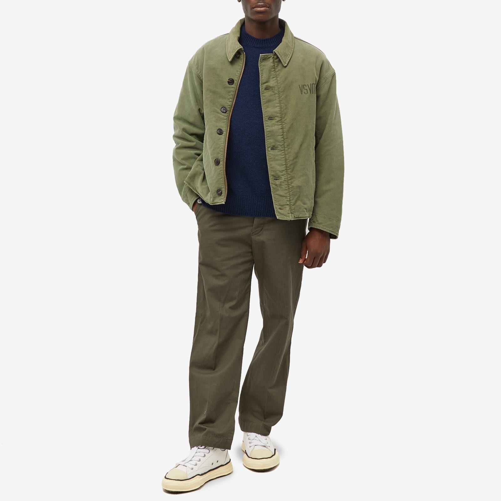 visvim DECKHAND LIGHT JKT OLIVE - 0123105013022 | REVERSIBLE