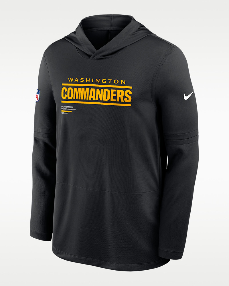 Washington Commanders Pure Fury Sideline Men's Nike Dri-FIT NFL Long-Sleeve Hooded Top 1