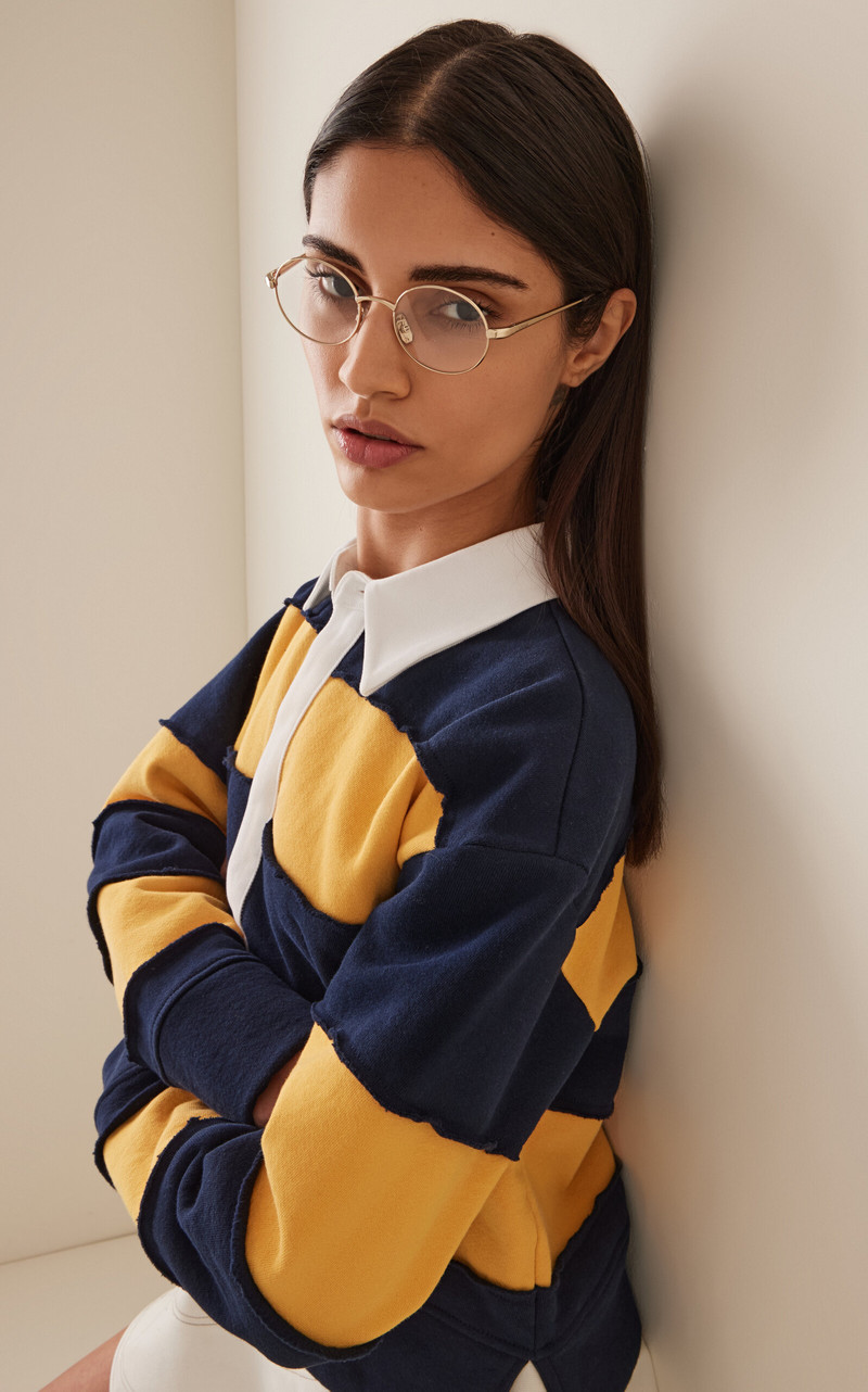 Loewe Round-Frame Metal Glasses gold outlook