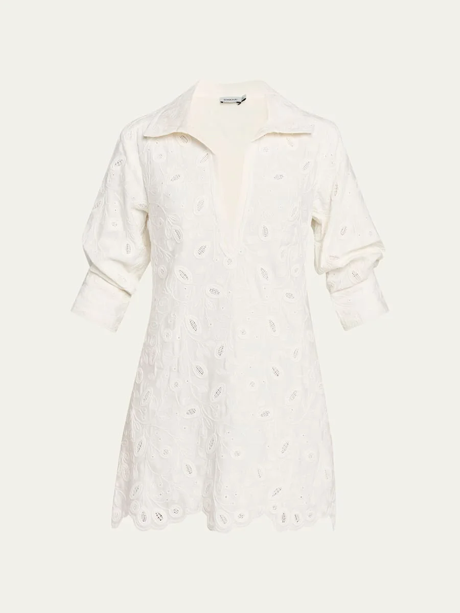 Freya Embroidered Mini Dress - 1