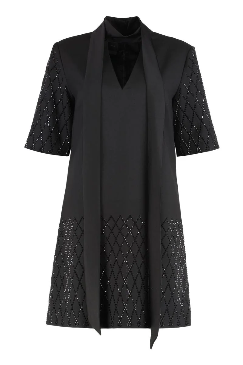 Pinko T-Shirt Dress With Rhinestones - 1