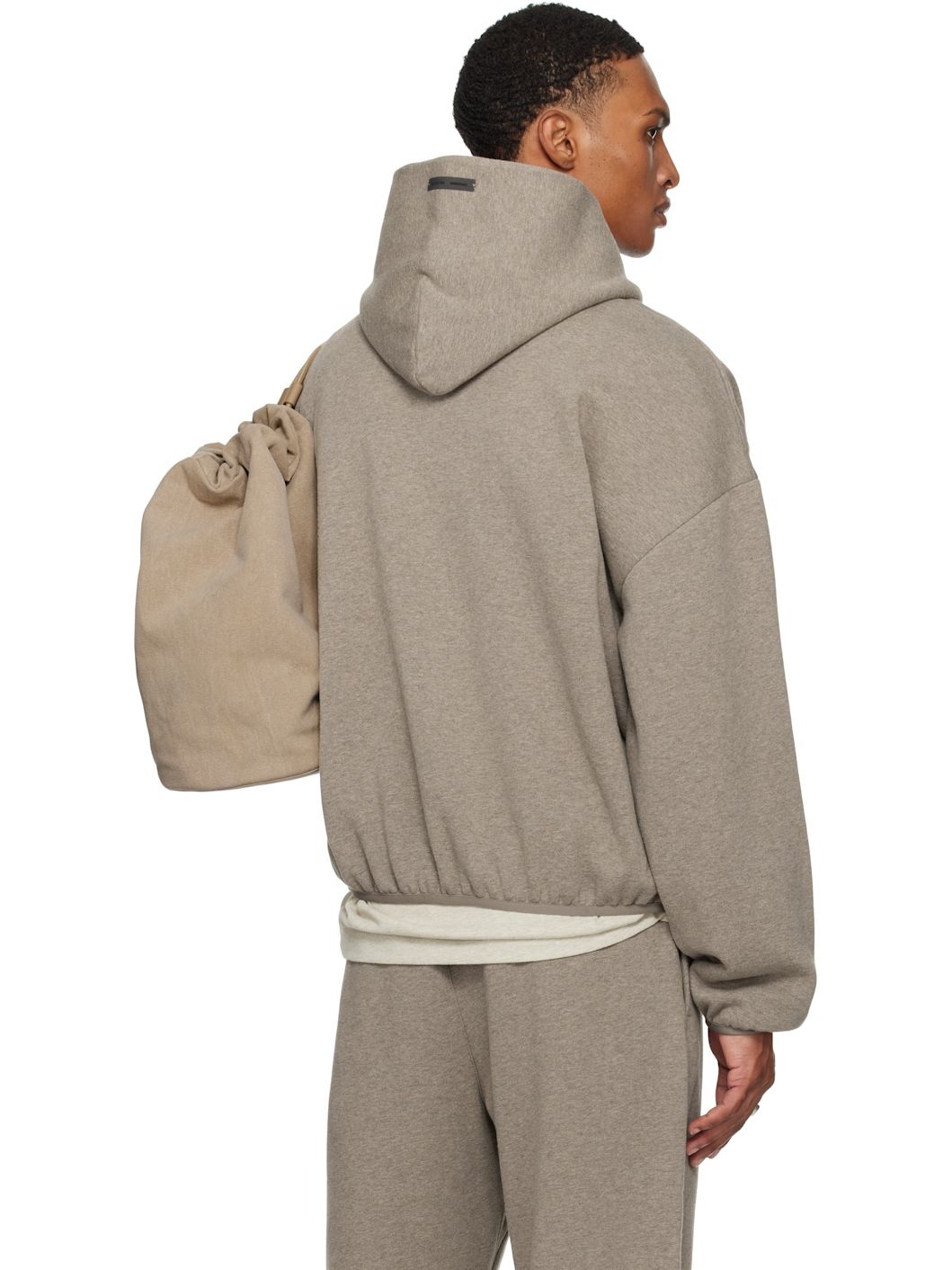 Brown Modern Fit Fleece Hoodie - 3