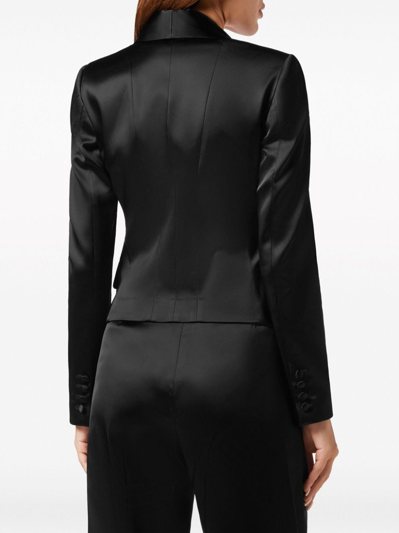 satin-finish single-breasted blazer 4