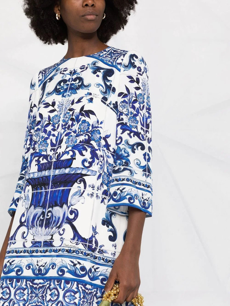 Majolica-print dress 5