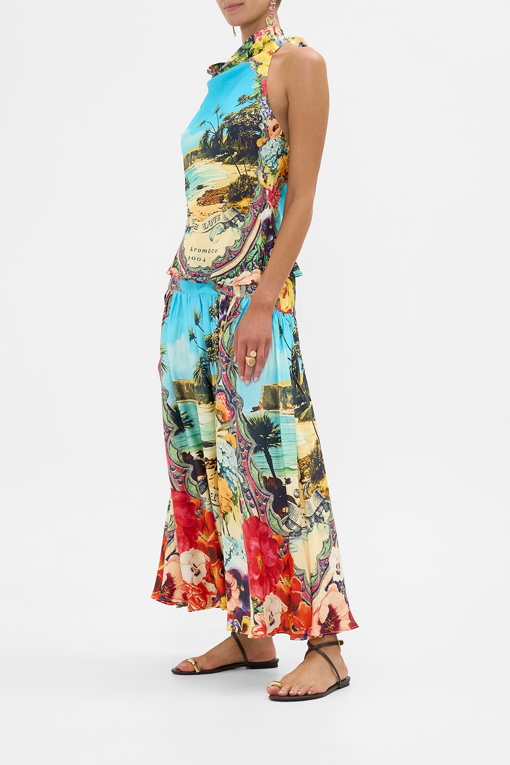 FITTED WAIST GATHERED SKIRT - 4