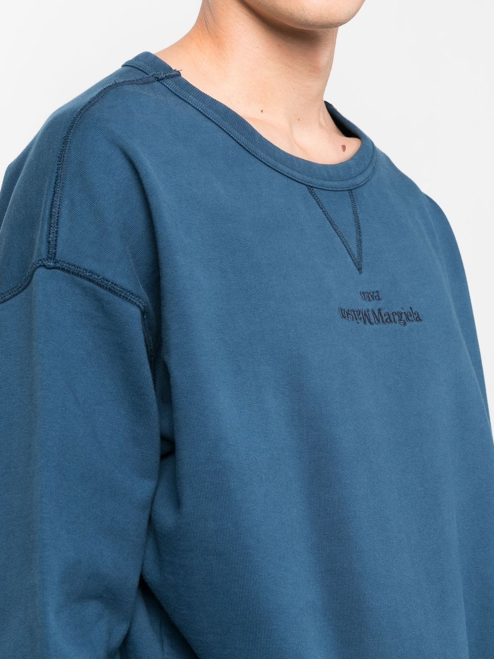 embroidered-logo detail sweatshirt - 6