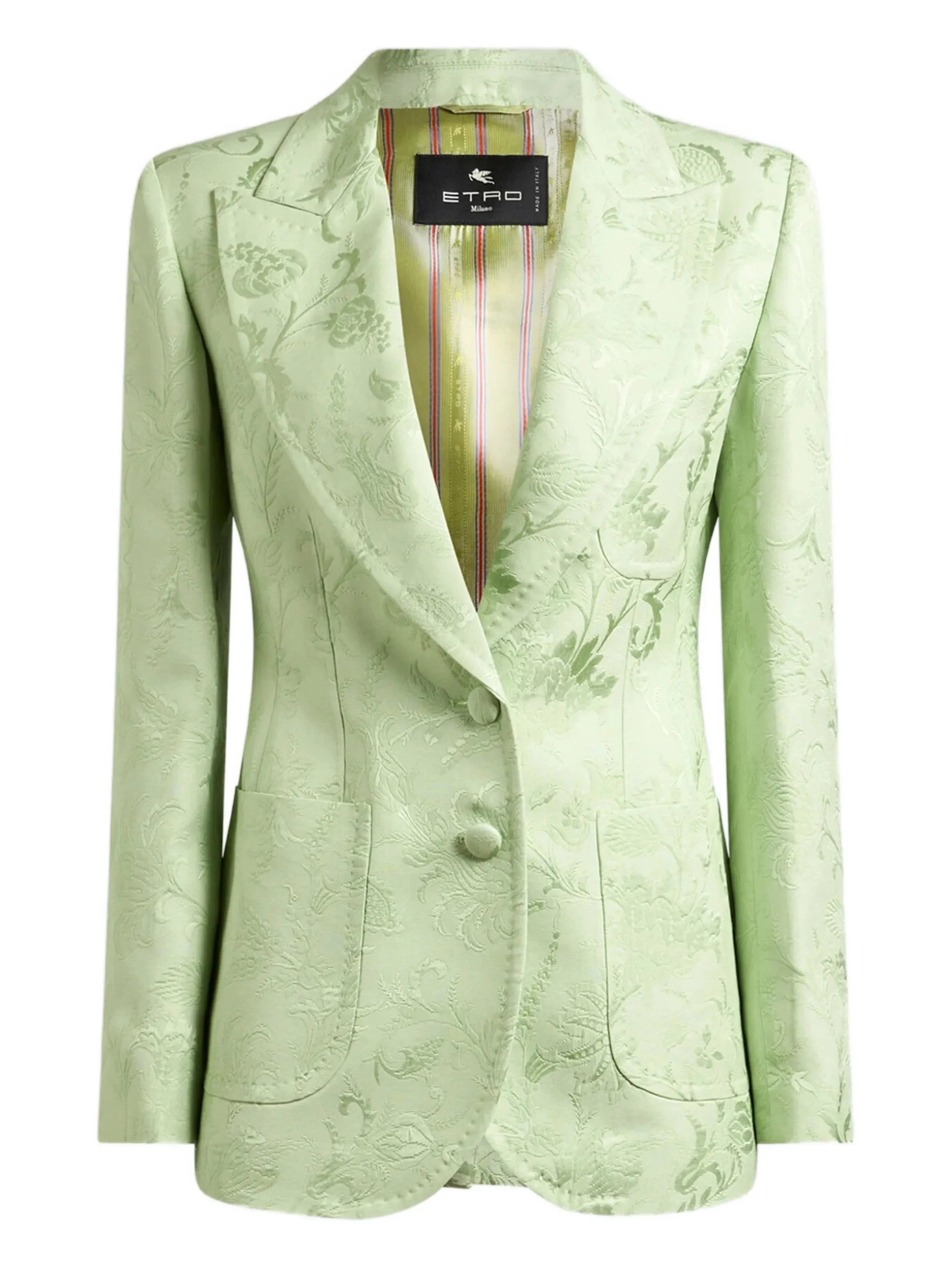 Etro SINGLE-BREASTED JACQUARD JACKET WITH FLORAL MOTIF - 1