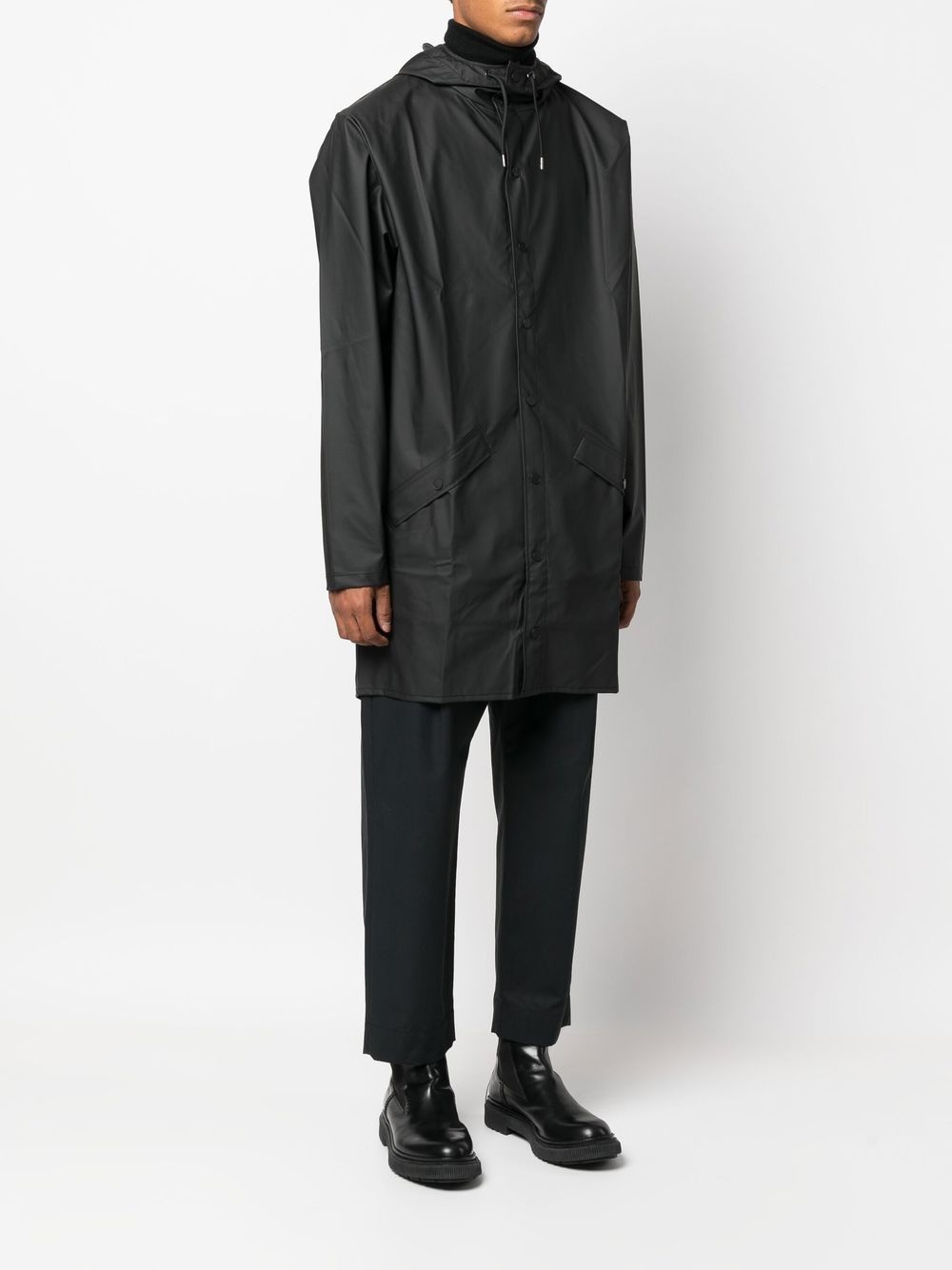 drawstring hood raincoat - 4