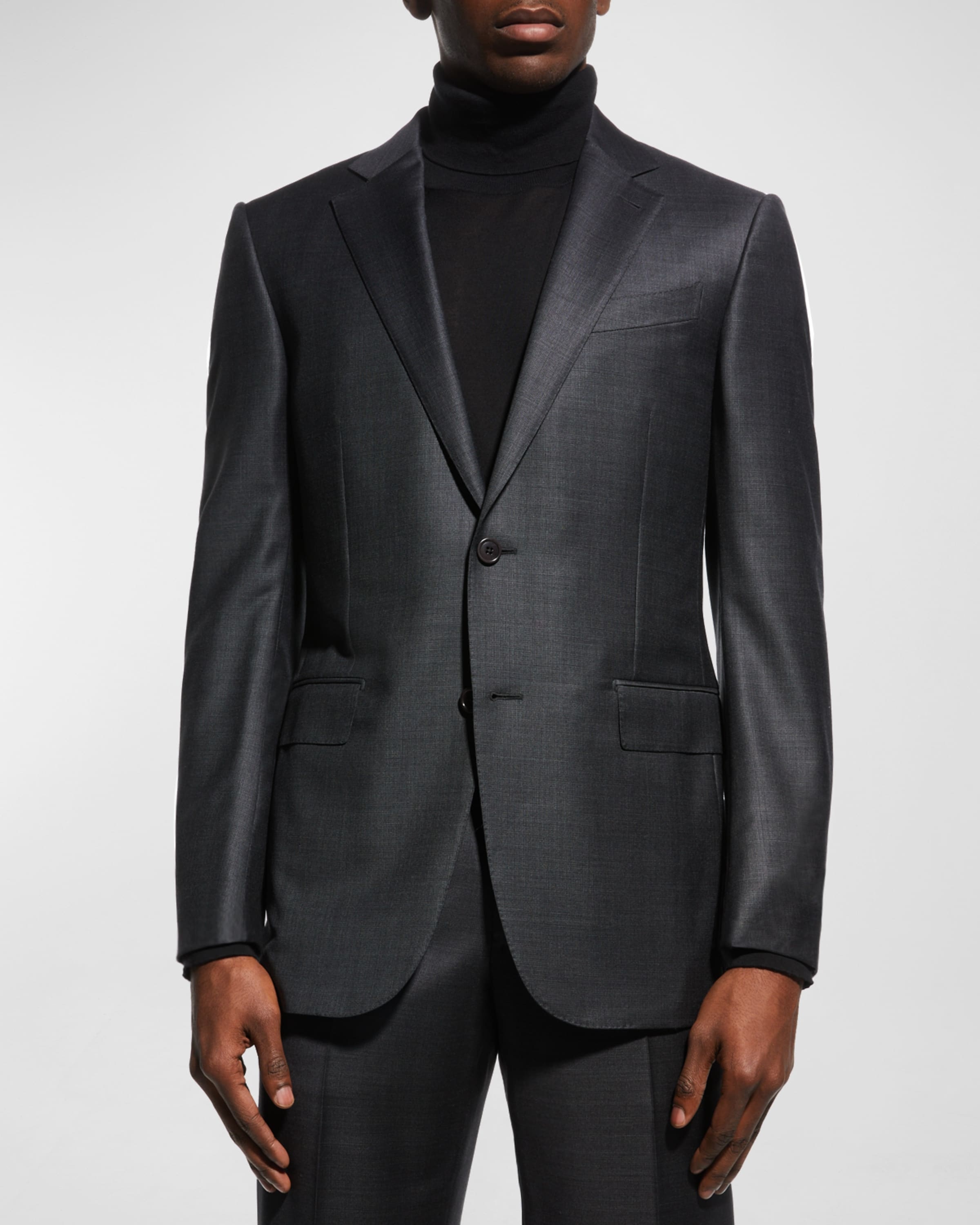 Men's Wool Tic-Weave Suit - 4