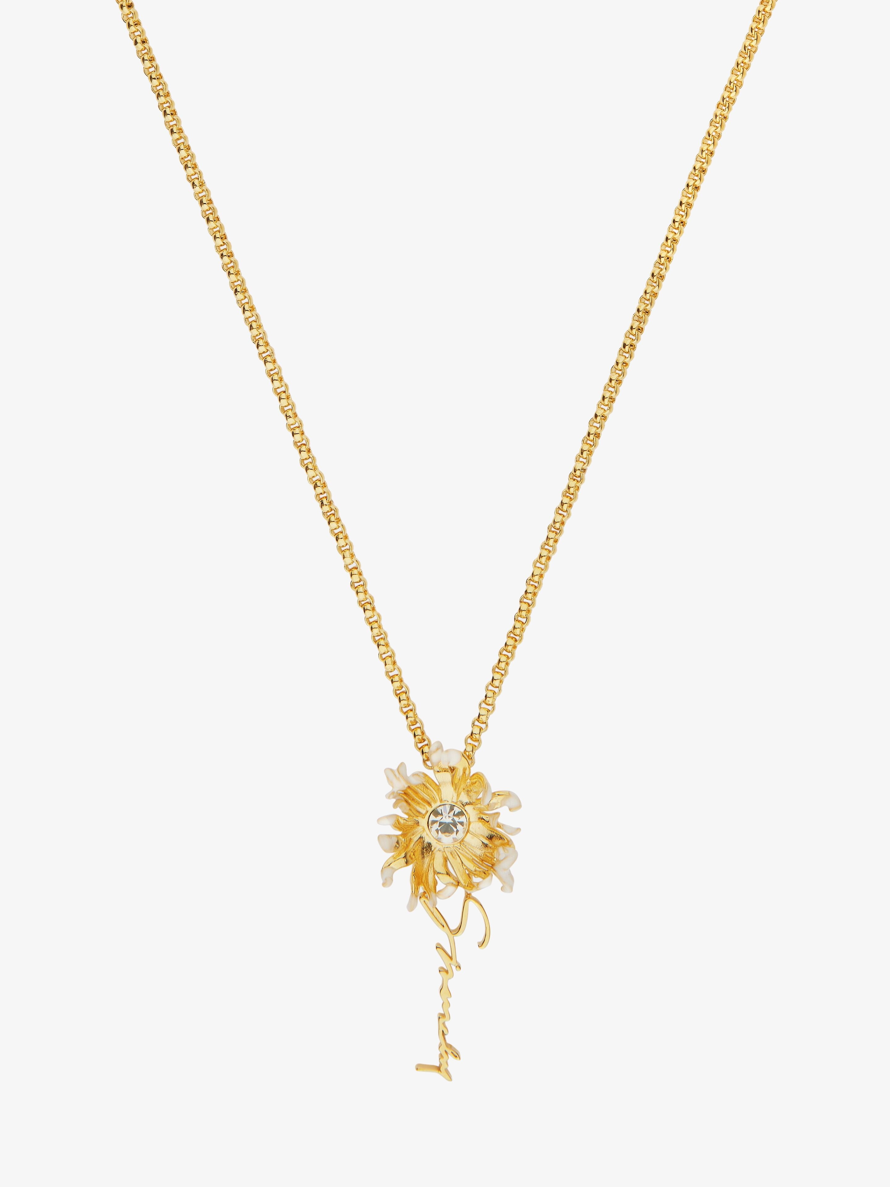 DAISY NECKLACE IN METAL AND ENAMEL WITH CRYSTAL 2