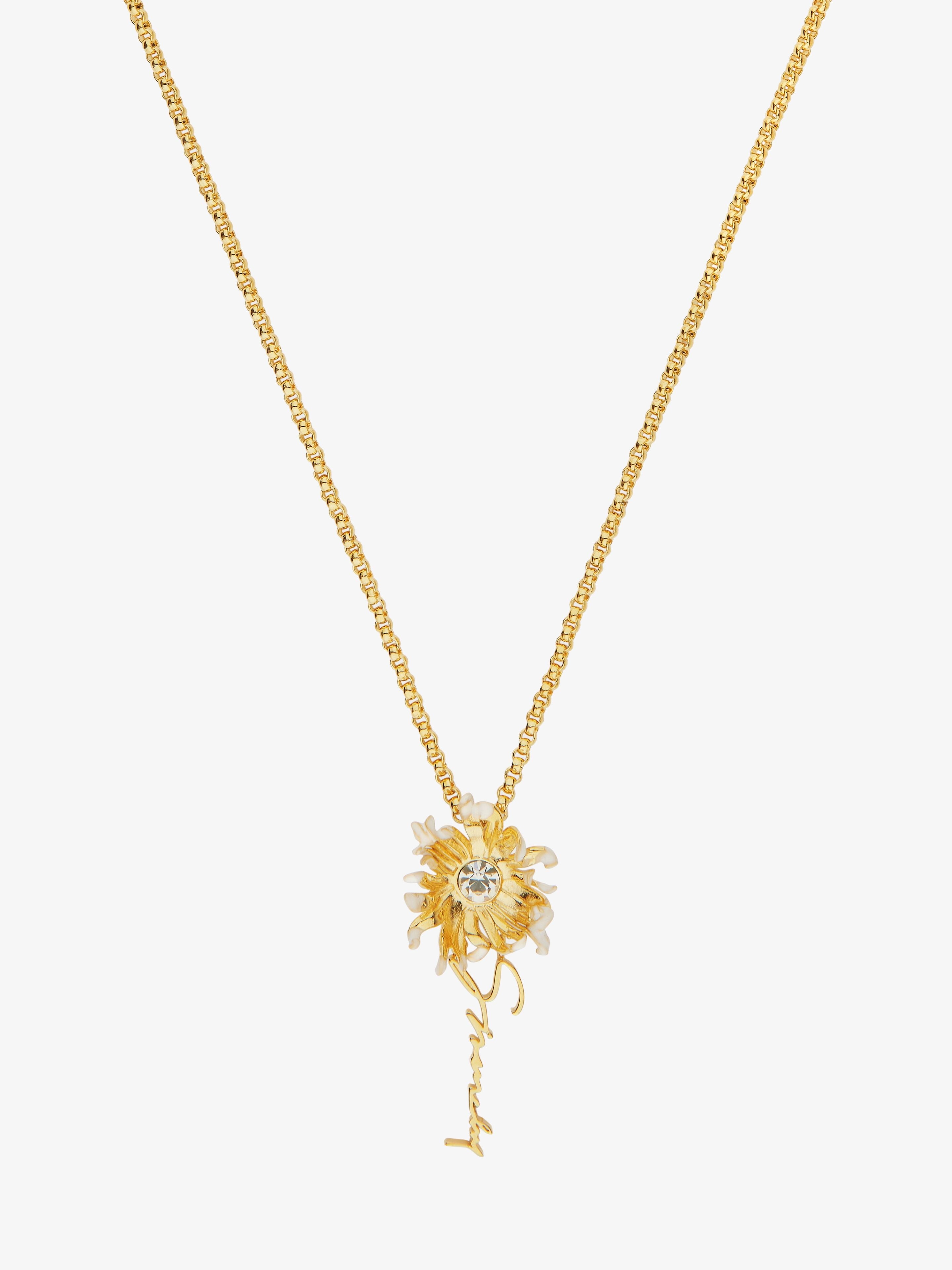 DAISY NECKLACE IN METAL AND ENAMEL WITH CRYSTAL - 2