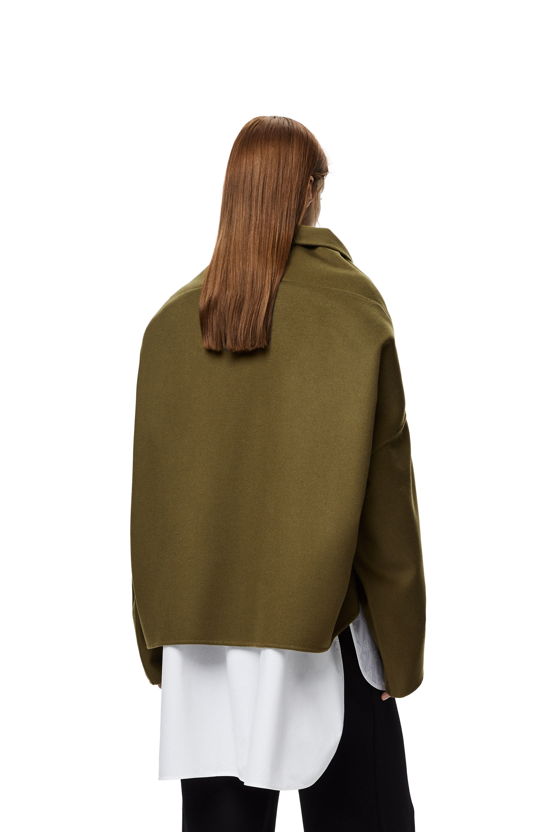 Cropped oversize jacket in wool and cashmere - 2