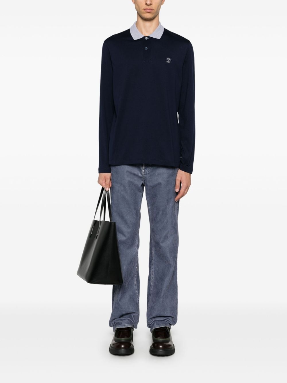 logo-embroidered polo shirt - 2